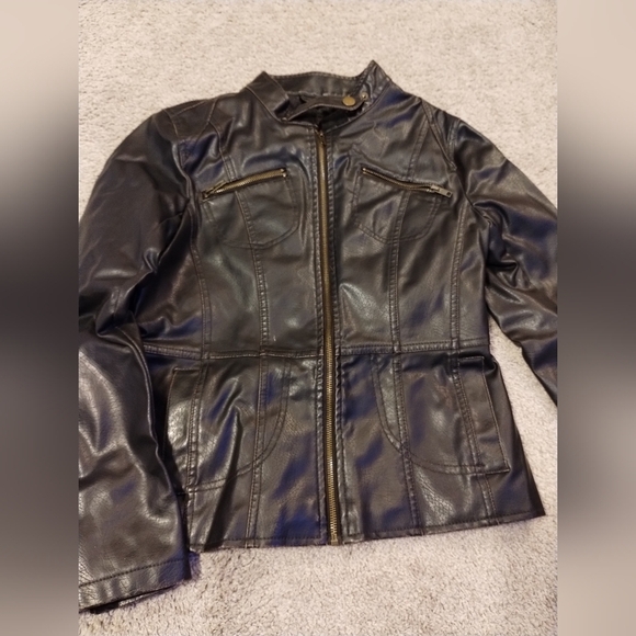Frida G London Faux Leather jacket Size med - Picture 1 of 8
